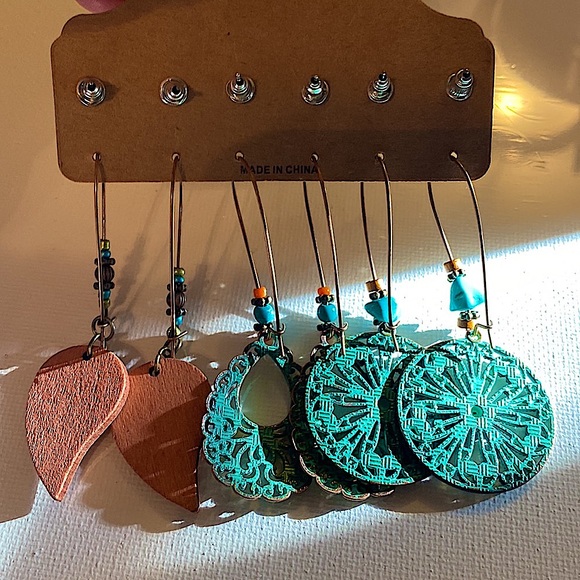 Fashion Jewelry Boho Retro Vintage Love Beautiful BOHO Earrings - 6 Pairs NWOT - Picture 2 of 4